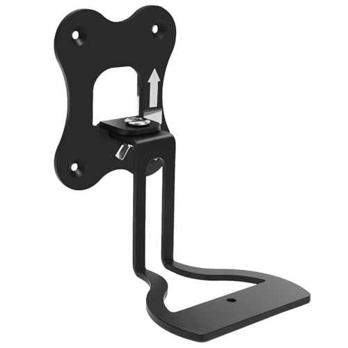 LICAEVEY Speaker Wall Mount Bracket, Rotatable Stable Thicken Metal Space Saving Speaker Accessory for Era 100(Black and White) (Black)