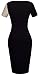 HOMEYEE Women's Vintage Short Sleeve Colorblock Illusion Cocktail Dress B315
