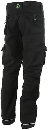 Apache Workwear Men's Polycotton Holster Trousers Black 30W 29L Cordura Pockets view 3