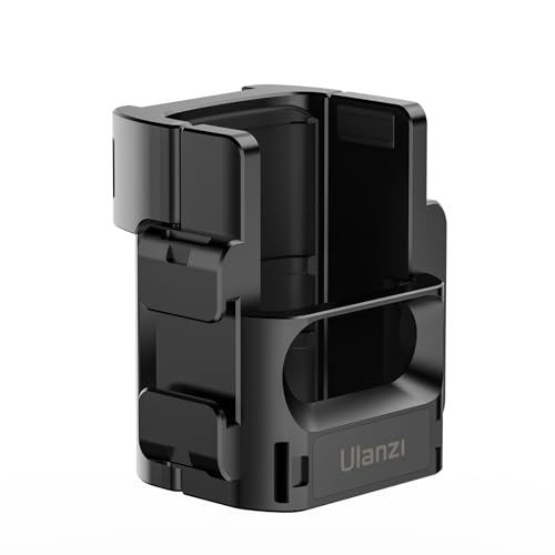 ULANZI PK-06 Expansion Adapter Accessories for DJI Osmo Pocket 3 - Aluminum Protective Cage Metal Bracket Mount with 1/4 Screw Holes/Gopro Adapter/Cold Shoe/Osmo Action Quick-Release
