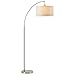 Amazon Brand – Rivet Modern Arc Standing Floor Lamp with Grey Fabric Shade, Bulb Included, 69