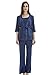 Bearsland Maternity Women's 3 Pieces Soft Nursing Pajamas Set Postpartum Sleepwear for Breastfeeding Blue