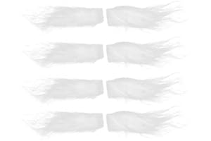 LUOZZY 4 Pairs White Eyebrows Fake Eyebrows Realistic Facial Hair Santa Claus Eyebrows Santa Costume Cosplay for Adult Kids