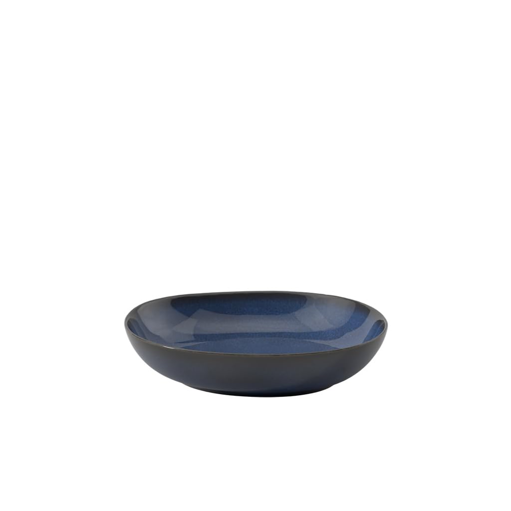 Like. by Villeroy and Boch – Lave Bleu Small Shallow Bowl, 22 x 21 x 4.2 cm, Stylish Bowl Made from Stoneware for Small Side Dishes and Salads, Dishwasher and Microwave-Safe