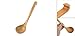 Amico Kitchen Hook End Straight Handle Wood Soup Porriage Spoon Ladle Light Brown