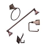 Arista Bath Products Leonard Series 4-Piece Bathroom Accessory Set, Oil Rubbed Bronze