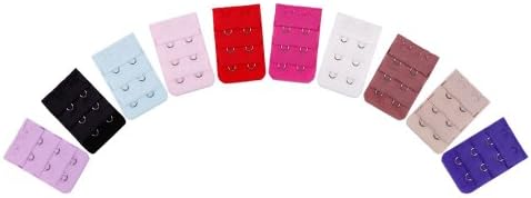 Bundle Monster Women Adjust Polyester Bra Clip Extender Straps Multi Color Set