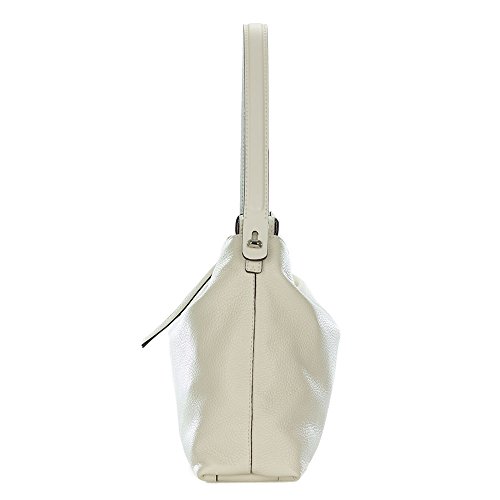 Gianni Chiarini Italian Made Beige Pebbled Leather Slouchy Hobo Bag