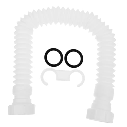 Homoyoyo Kitchen Sink Drain Pipe Connector Flexible Drain Hose for Garbage Disposal Tub Double Threaded Lock for Easy Installation