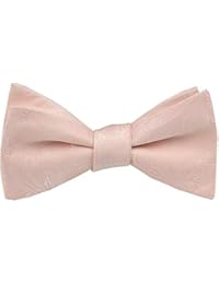 Mens Silk Paisley Self Tie Bow Ties - Jacquard Butterfly Bowties - Various Colors (Blush Pink)