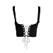 Women's Tank Tied Lace Up Wide Waist Cincher Belt Corset (XL, Black)