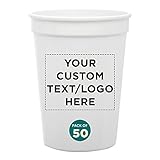 Custom Disposable Plastic Cups 12 oz. Set of