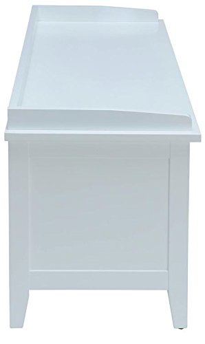 Major-Q Bench With Storage for Living Room/Entryway/Hallway, 3 Basket Drawers, White Finish 43 in. L x 16 in. D x 18 in. H - Thumbnail 2