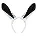 Playboy Bunny Black White Ears Collar Bowtie Cuffs Set