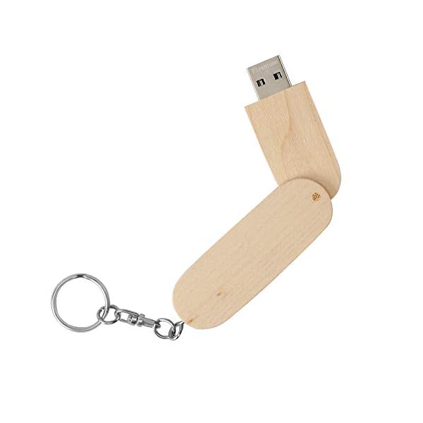 USB-Stick aus Holz, USB 2.0, mit Holzbox (16 GB, drehbares Holz) – Bild 3