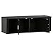 Yaheetech Wall Mounted Wooden Floating Desk with Hutch Storage Shelves Home Office Organizer, Black Brown