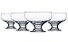Home Essentials 4 Piece Set Essentials Home Footed Glass Dessert Dishes Bowls, Clear
