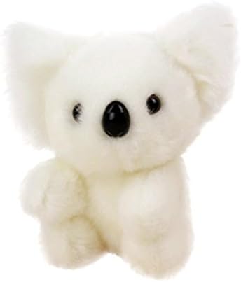 FINERINE Cute Stuffed Simulation Koala Zoo Animals Gift Koala Toy Children Doll 13cm (White)