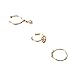 Minimalist Rings Set 3 Pcs,Haluoo Women Personalized Star Plated Pendant Rings Stylish Simple Infinity Cross Knot Finge Ring Adjustable Open Gold Mid Rings European And American Fashion Jewelry (Gold)thumb 1