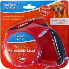 Feathers n Fur Walk'em extendable lead