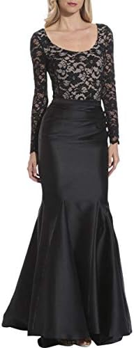 Belle Badgley Mischka Womens Mercedes Metallic Long Mermaid Skirt