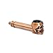 Exclusively Designed Bronze Retro Mini Skull with Detachable Private Tool, 5 Stainless Steel mesh Filters, 3 in 1 Scraper and Cleaning Cloth