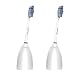 Brushmo e-Series Sensitive Replacement Toothbrush Heads, Compatible with Philips Sonicare Screw-on Electric Toothbrush Handles, 6 Standard Replacement Heads, Ultra Soft Dupont Bristles, BM756, White