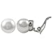 Isaac Kieran Rhodium Finish Faux Pearls Clip-On Earrings (12mm Rhodium Finish)