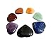 Jet Heart Shaped Chakra 7 Stones Sets Jet International Crystal Therapy Chakra Balancing Reiki Healing Energy Aura Spiritual Metaphysical Divine