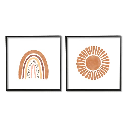 Stupell Industries Cute Patterned Rainbow and Sun Boho Kids Doodle, Design by T…