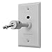 Pinpoint Mounts AM21-White Universal Home Theater Speaker Wall Ceiling Mount with Electrical Box Installation Adapter Plate