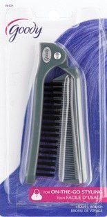 Goody folding brush/comb (colors may vary) (2-pack)