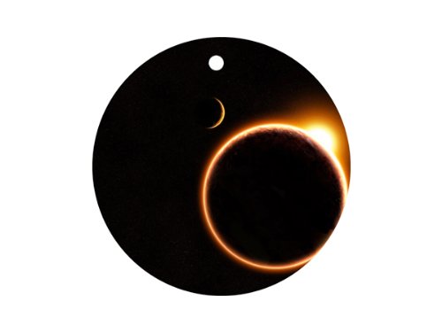 Solar Eclipse Ornament round porcelain Christmas Great Gift Idea