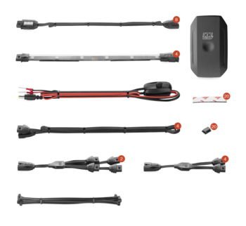 XK Glow KS-MOTO-STANDARD Standard Chrome App Controlled Light Kit