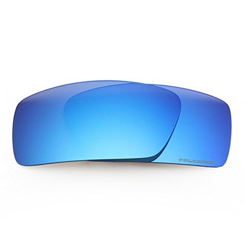 OOWLIT Replacement Sunglass Lenses for Oakley Gascan POLARIZED (Blue, Blue Mirror-Polycarbonate Polarized)