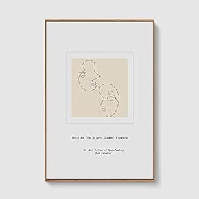 Framed Canvas Home Artwork Decoration Line Art Canvas Wall Art for Living Room, Bedroom - 16x24 inches