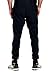 PROGO USA Men's Joggers Sweatpants Basic Fleece Marled Jogger Pant Elastic Waist (Small, Black (Slanted Pocket))