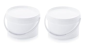 2x Eimer 4,5l mit Deckel * lebensmittelecht, Originalitätsverschluss 2er Set