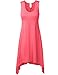 Luna Flower Women's Sleeveless Asymmetric Bottom Hem Short Dresses