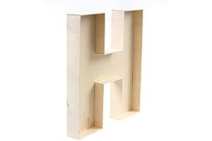 Fillable Wooden Letter H Wood fillable Letter box A-Z Wooden fillable Letter