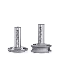 Amana Herramienta 54176 Flauta y Bead 1   1 2 Pulgadas De Diámetro por 1 2-inch Altura de corte por 1 2-inch 2-flute vástago Router Bit Set