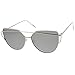 zeroUV Oversize Metal Frame Thin Temple Color Mirror Flat Lens Aviator Sunglasses 62mm