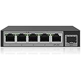 UTT S1042GP 4-Port Unmanaged Gigabit Ethernet PoE Switch, 4 PoE ports 60W, 802.3af/at, with 1-Port Gigabit Ethernet and 1-Port SFP for Uplinks, Ideal for IP Cameras