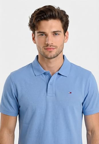 Herren Poloshirt Essential Regular Fit, Blau (Blue Twilight), L