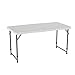 Lifetime 4428 Height Adjustable Craft, Camping and Utility Folding Table, 4 ft White (Easy to use)thumb 2