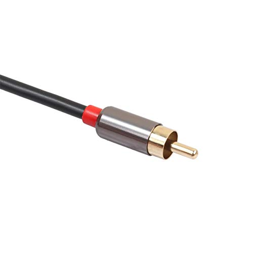 Dalkeyie 3.5 mm to 2 RCA Audio Cable 1m AUX Splitter Stereo Male to Male Adapter Cable - Thumbnail 5