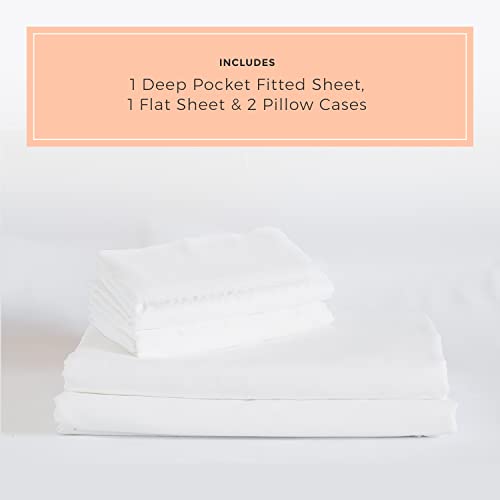 PeachSkinSheets Classic White Sheet Set 1500tc Level of Softness