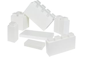 EverBlock Single Color Combo Pack | Giant Building Blocks | Easy to Connect & Reuse | Indoor & Outdoor Use | Build Displays & Structures | White