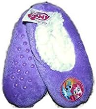 My Little Pony Plush Purple Suede Babba Slipper Socks (S/M Size 8-13)