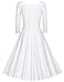 MUXXN Women's 1950's Vintage Scoop Neck 3/4 Sleeves Cocktail Swing Dress